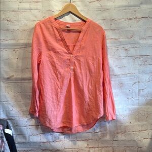 Old Navy tunic Women's Pink Long Sleeve Top lightweight casual blouse medium